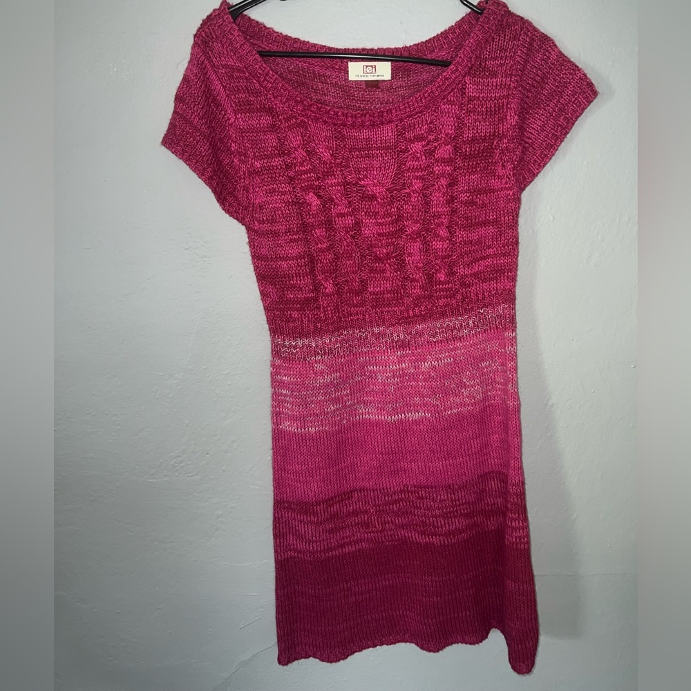 Pink sweater dress